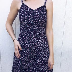Floral Pattern Dress // spaghetti straps
